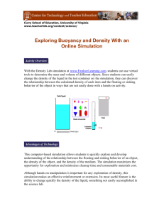 Exploring Buoyancy and Density With an Online Simulation