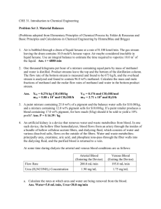 CHE 31. Introduction to Chemical Engineering Problem Set 3