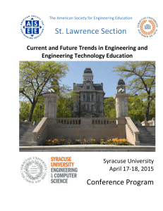 Conference Program - St. Lawrence Section - ASEE