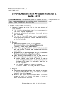 Constitutionalism in Western Europe