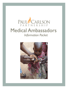 Medical Ambassadors - Paul Carlson Partnership