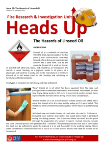 The Hazards of Linseed Oil