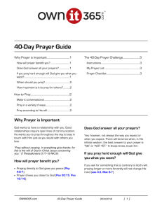 40-Day Prayer Guide