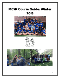 MCSP Course Guide: Winter 2013 - College of Literature, Science