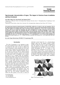 Spectroscopic characteristics of topaz: The impact of electron beam