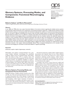 Memory Systems, Processing Modes