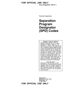 Separation Program Designator (SPD) Codes