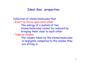 Ideal Gas: properties