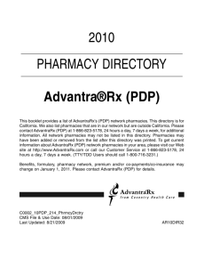 2010 PHARMACY DIRECTORY Advantra®Rx (PDP)