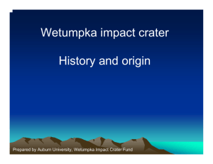 Wetumpka impact crater History and origin