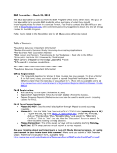 BBA Newsletter – September 6, 2006 - University of Michigan's Ross