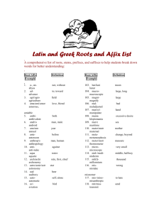 Affixes and word roots(Lesson 5)