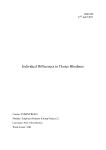 Individual Differences in Choice Blindness