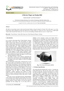 A Review Paper on Oculus Rift