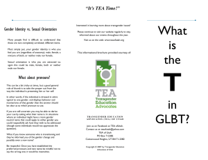 What is the T in GLBT brochure