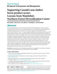 Supporting Canada's non-timber forest product sector