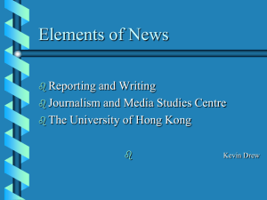 Elements of News - JMSC Courses