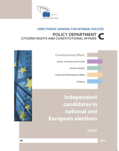 Independent candidates in national and European elections