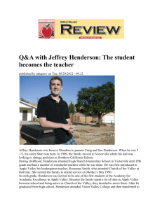 Q&A with Jeffrey Henderson: The student becomes the teacher