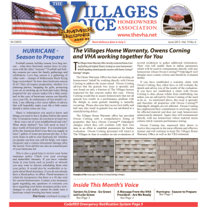 The Villages Home Warranty, Owens Corning and VHA working