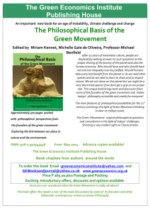 The Philosophical Basis of the Green Movement