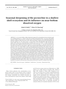 Seasonal deepening of the pycnocline in a shallow shelf ecosystem