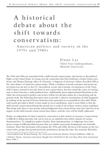A historical debate about the shift towards conservatism: