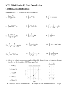 MTH 211 (Calculus II) Final Exam Review