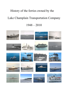 History of the ferries owned by the Lake Champlain Transportation
