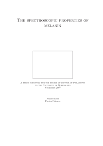 The spectroscopic properties of melanin