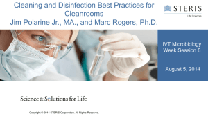 Cleaning and Disinfection Best Practices for Cleanrooms