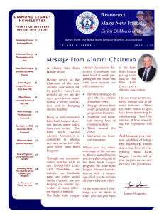Message From Alumni Chairman