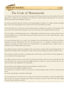 Code of Hammurabi Activity