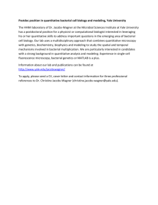 Postdoc position in quantitative bacterial cell biology and - Q-bio