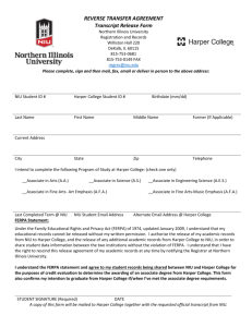 Harper College Reverse Transfer Agreement Transcript Release Form