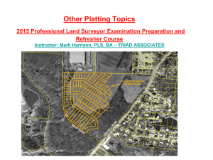 Other Platting Topics: Easements and Rights of Way, etc.