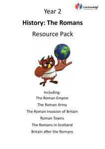 Year 2 History: The Romans Resource Pack