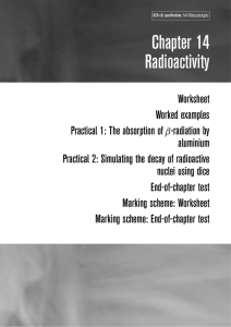 Chapter 14 Radioactivity - crypt