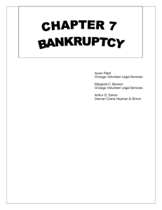 Bankruptcy Manual - Chicago Volunteer Legal Services
