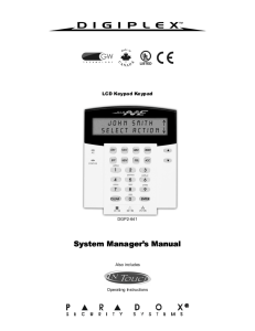 DGP2-641 : System Manager's Manual(Digiplex)