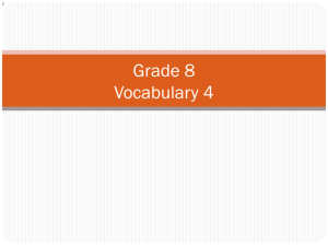Grade 8 Vocabulary 4