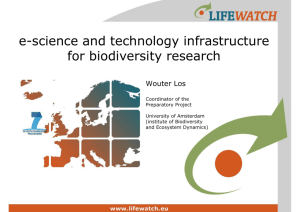 e-science and technology infrastructure for biodiversity