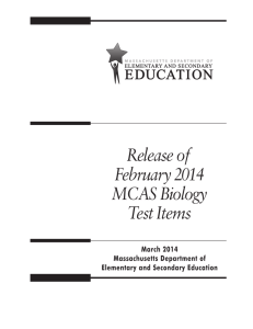 Release of February 2014 MCAS Biology Test Items