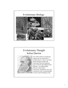 Evolutionary Biology - Nicholls State University