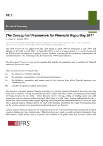 The Conceptual Framework for Financial Reporting