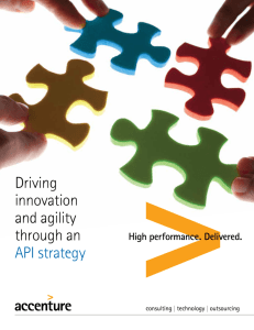 Driving innovation and agility through an API strategy