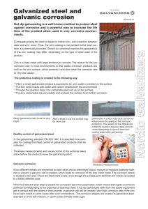 Zinc and galvanic corrosion