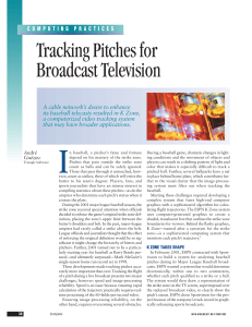 Tracking pitches for broadcast television
