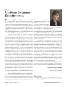 Journal of Nursing Regulation ULRs Editorial