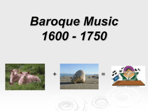 Baroque Music - Balwearie Music Department
